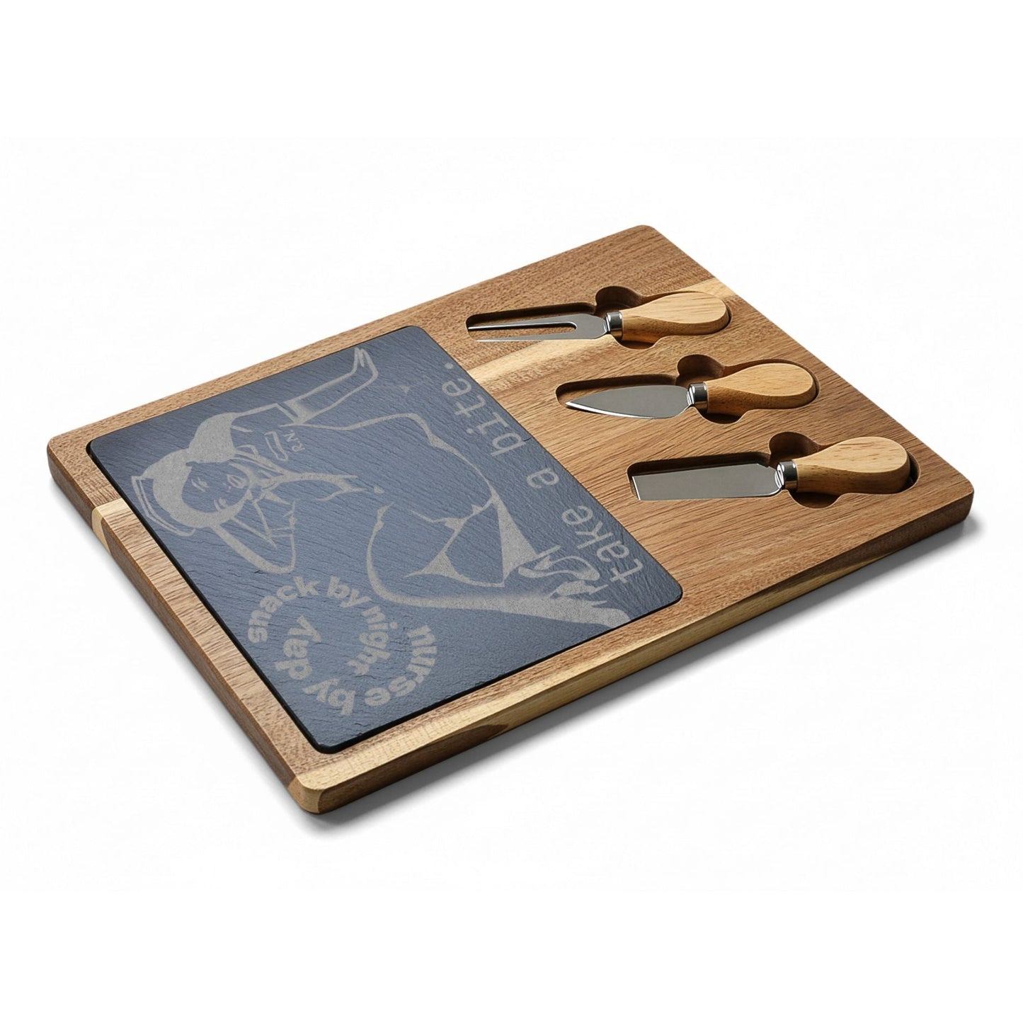 Engraved Charcuterie Board — Pinup R.N.- Nurse by Day, Snack by Night