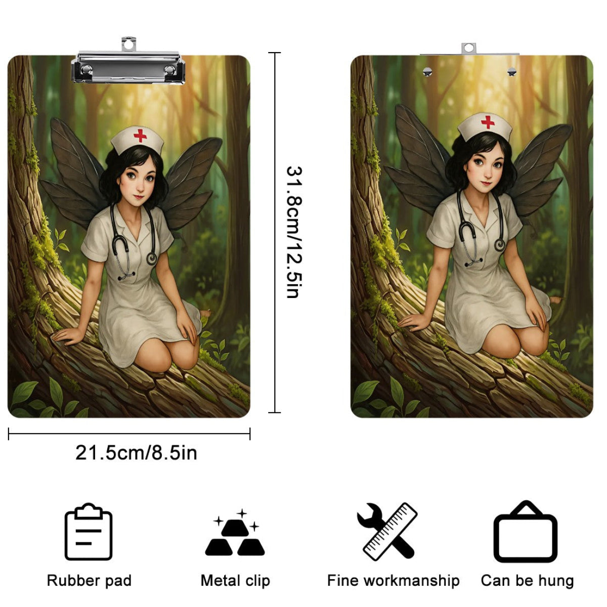 Acrylic Enchanted Fairy Nurse Clipboard