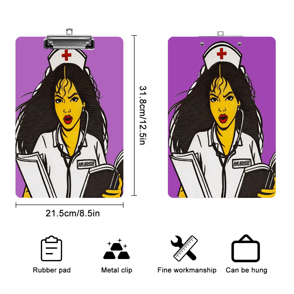 Acrylic Pop Art Nurse Clipboard
