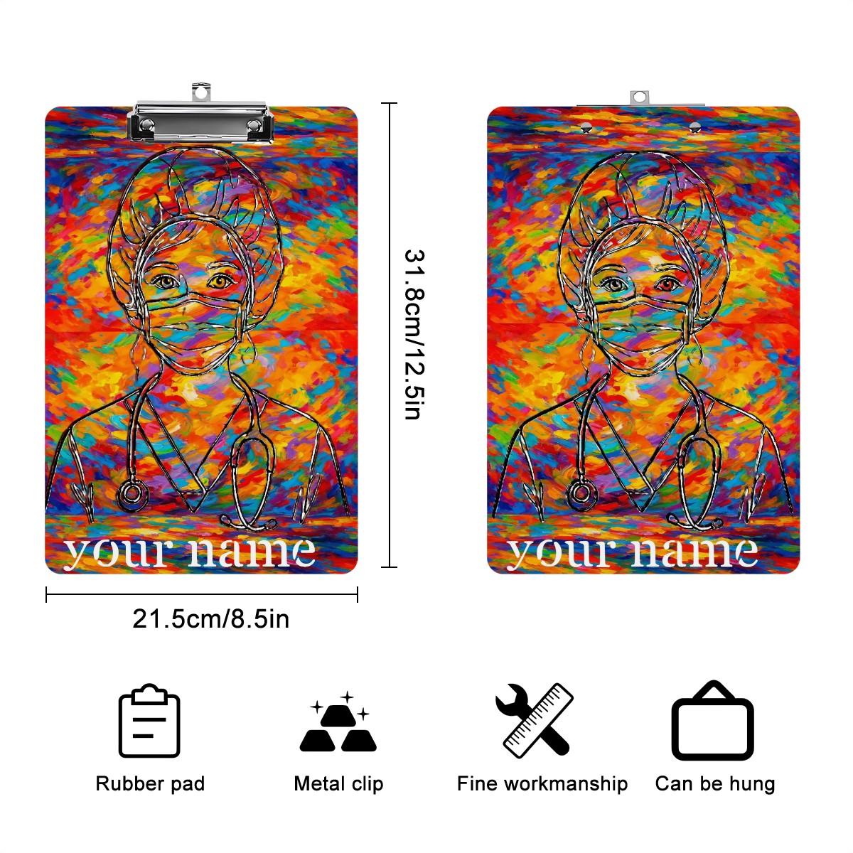 Brushstroke Hero: Abstract Clipboard-Acrylic Clipboard