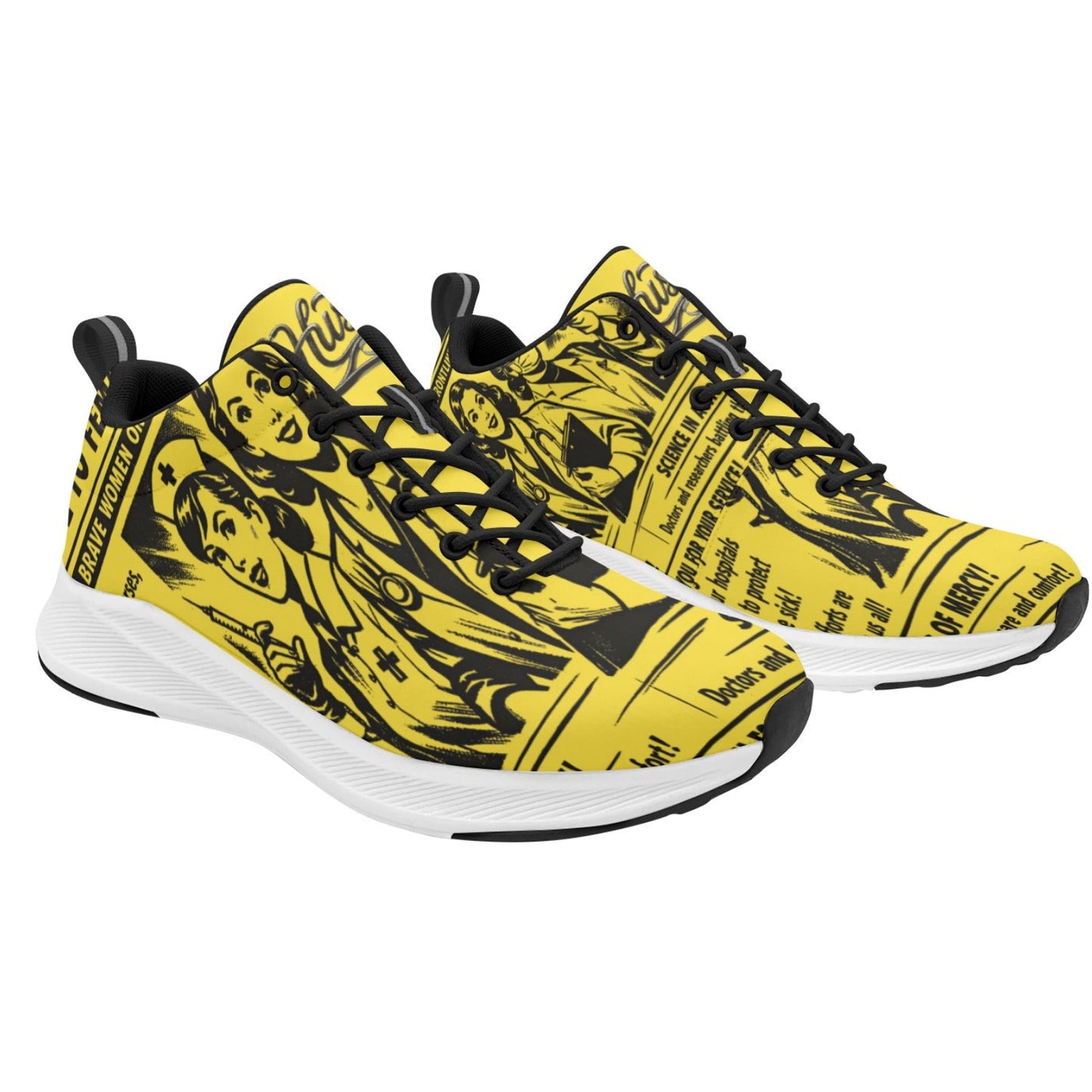 Fem “Doctors & Researchers Tribute Sneakers — Comic Art Style”
