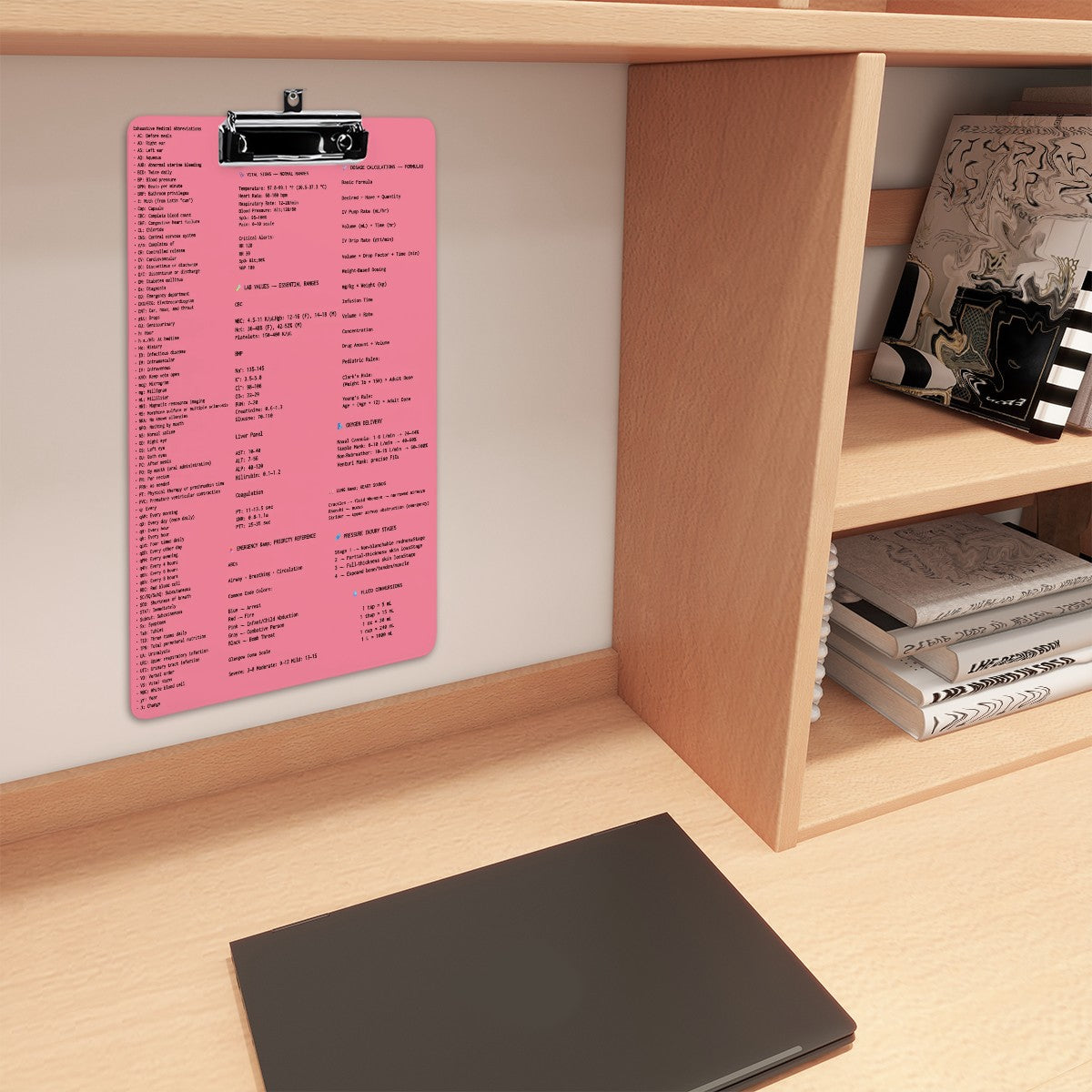Frontline Care Clipboard: Pink Precision Acrylic Clipboard