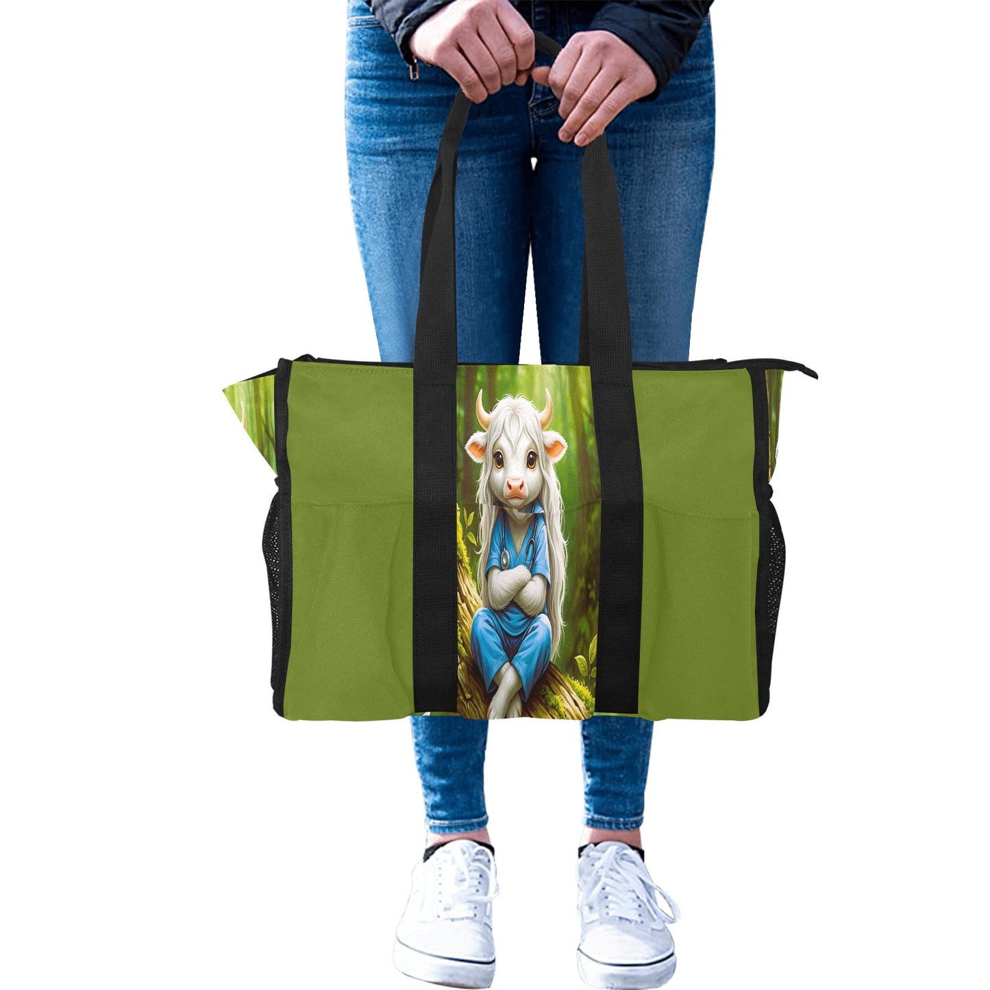 Medical Work Tote with Goat Character