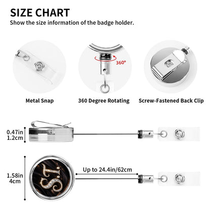 S.T. Badge Reel – Black Diamond Strength-Heavy Duty Metal Badge Reel