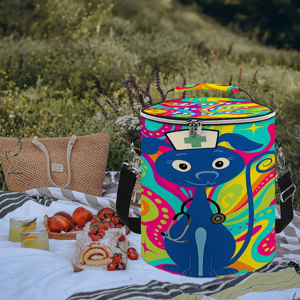 Kawaii Nurse Dog Lunch Bag – BluTokyo Rainbow Edition