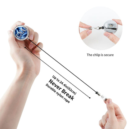 C.N.A. Badge Reel – Blue Brilliance, Certified Care-Heavy Duty Metal Badge Reel
