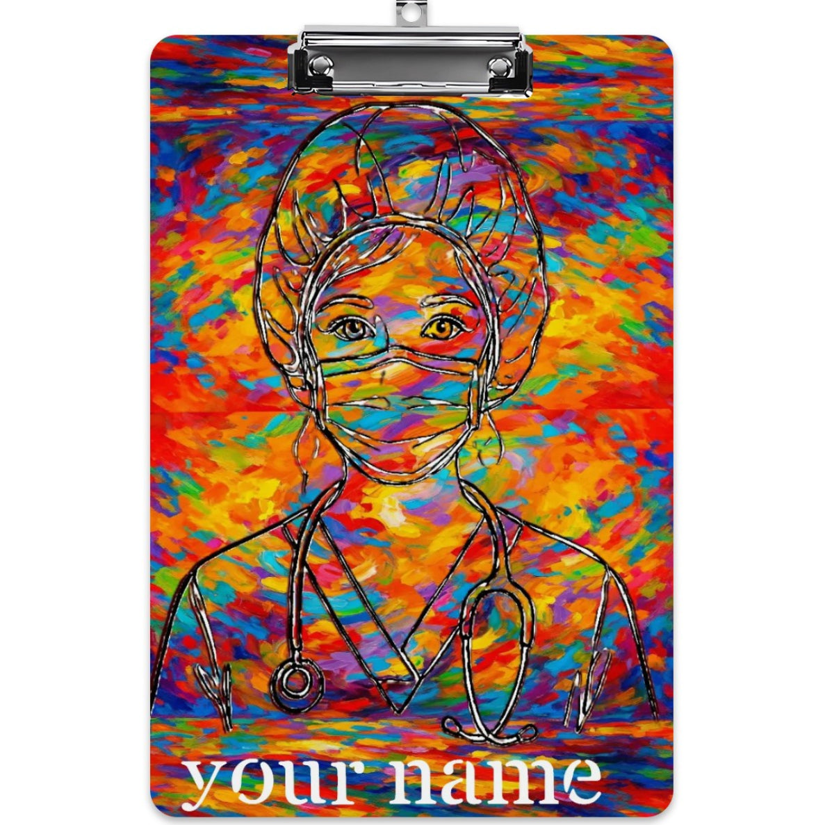 Brushstroke Hero: Abstract  Clipboard-Acrylic Clipboard