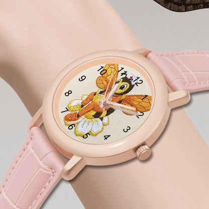 Bee-yond the call- L.V.N. Leather Watch