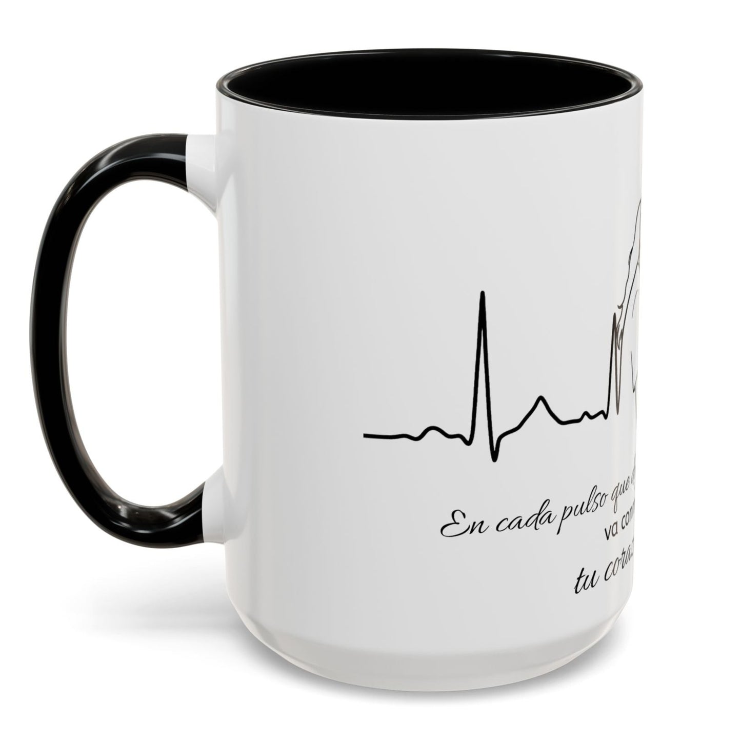 Nurse & Mom Tribute Coffee Mug – "Va conmigo, mamá, en mi corazón tu latido"