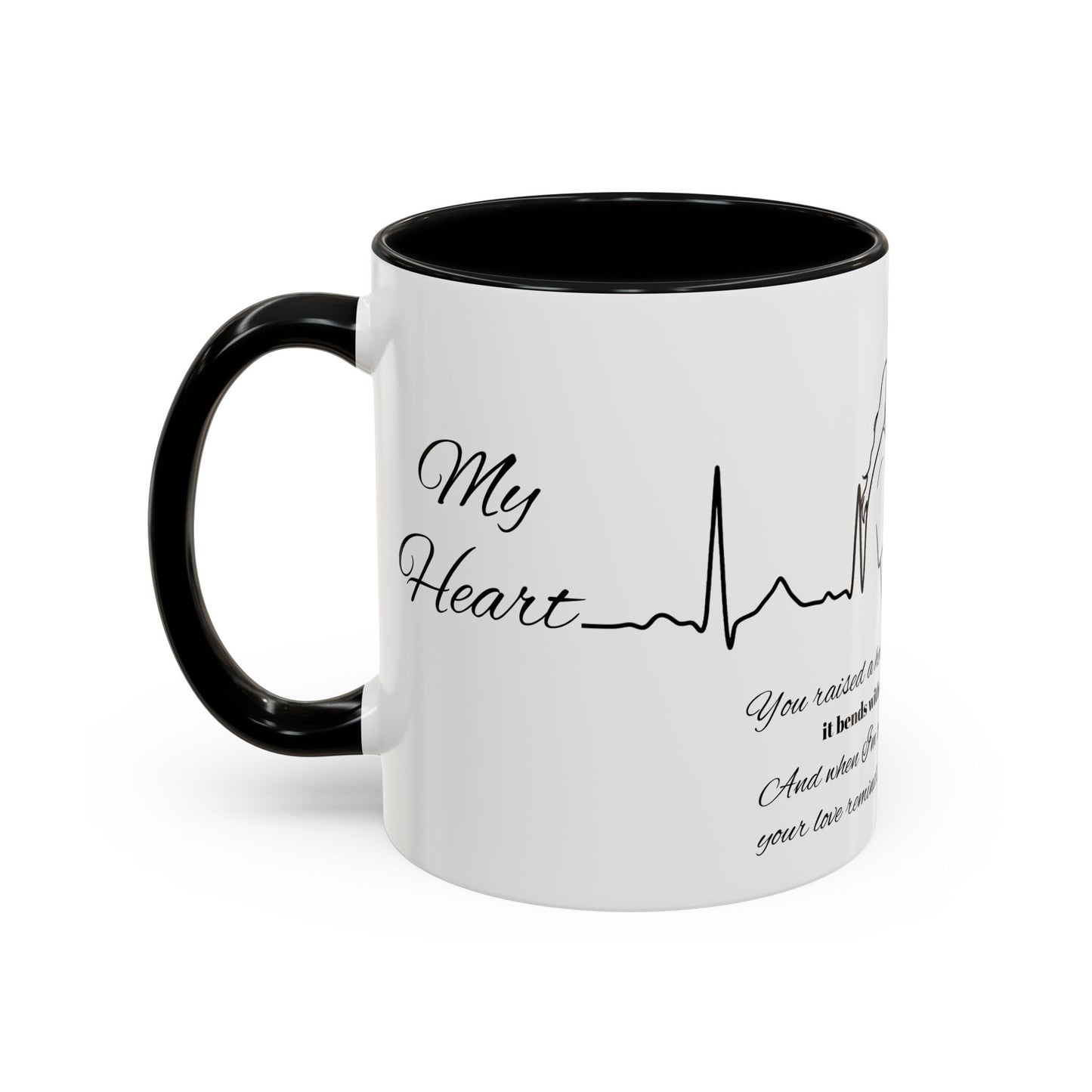 Mothers Day Mug Accent Coffee Mug (11, 15oz) The Heart Behind My Scrubs