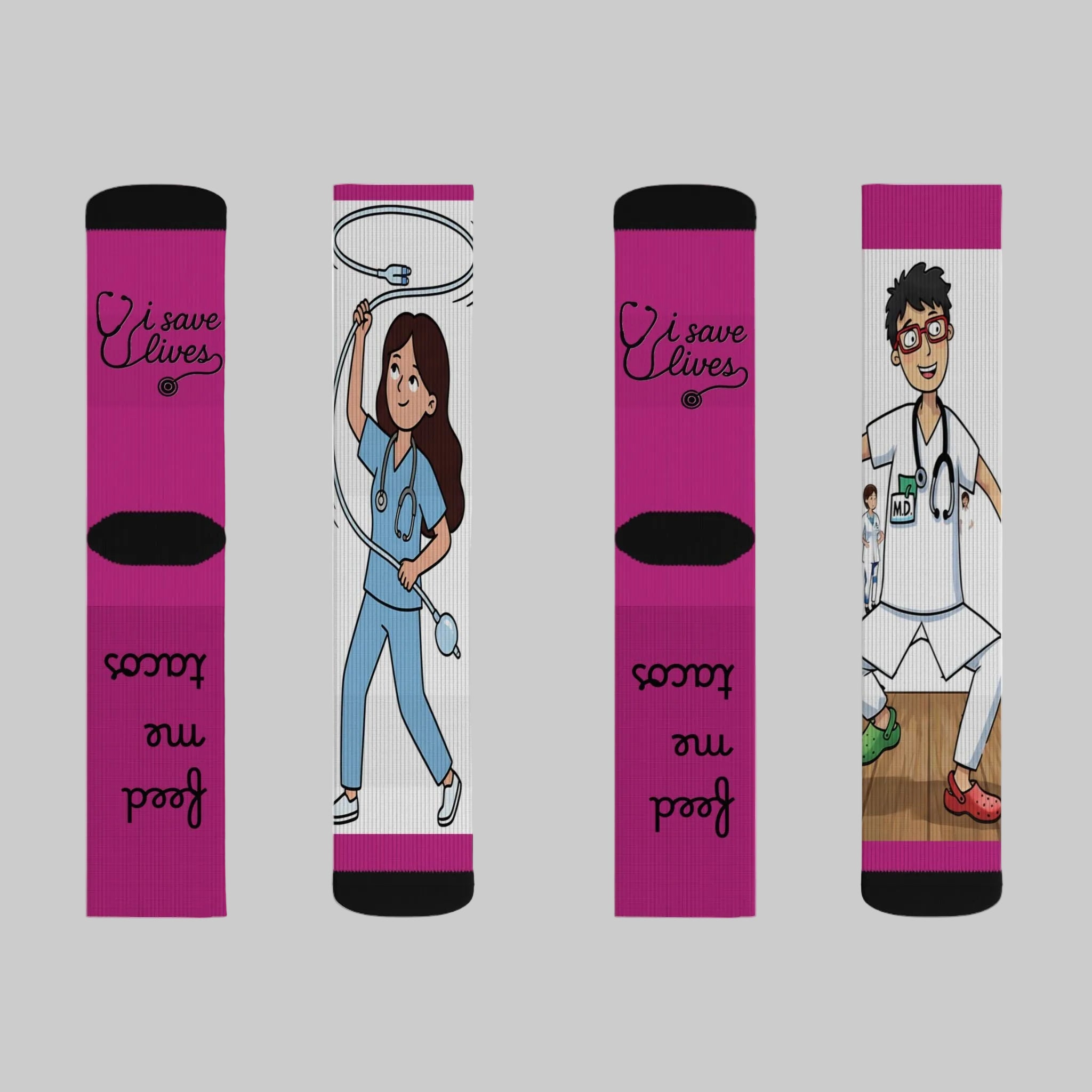 Healthcare Professional Socks — Adorable Sublimation Design
