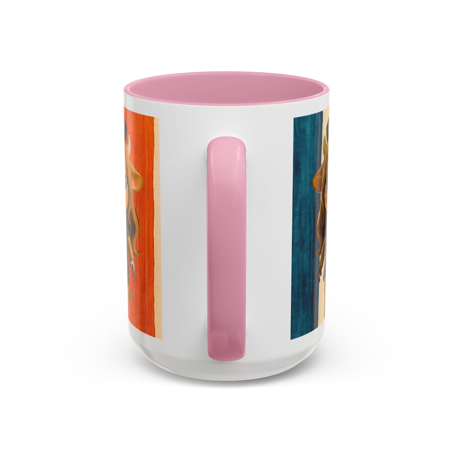 Cute Nurse Calf Coffee Mug – Colorful Striped 11oz/15oz Gift for Nurses & Vet Techs