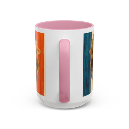 Cute Nurse Calf Coffee Mug – Colorful Striped 11oz/15oz Gift for Nurses & Vet Techs