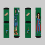 Superhero Nurse Sublimation Socks — Cute Medical Staff Gift