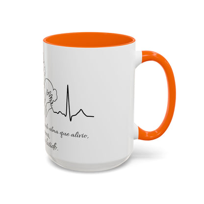 Nurse & Mom Tribute Coffee Mug – "Va conmigo, mamá, en mi corazón tu latido"