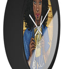 RN Coffee Nurse Wall Clock — Black Nurse Gift for Registered Nurses