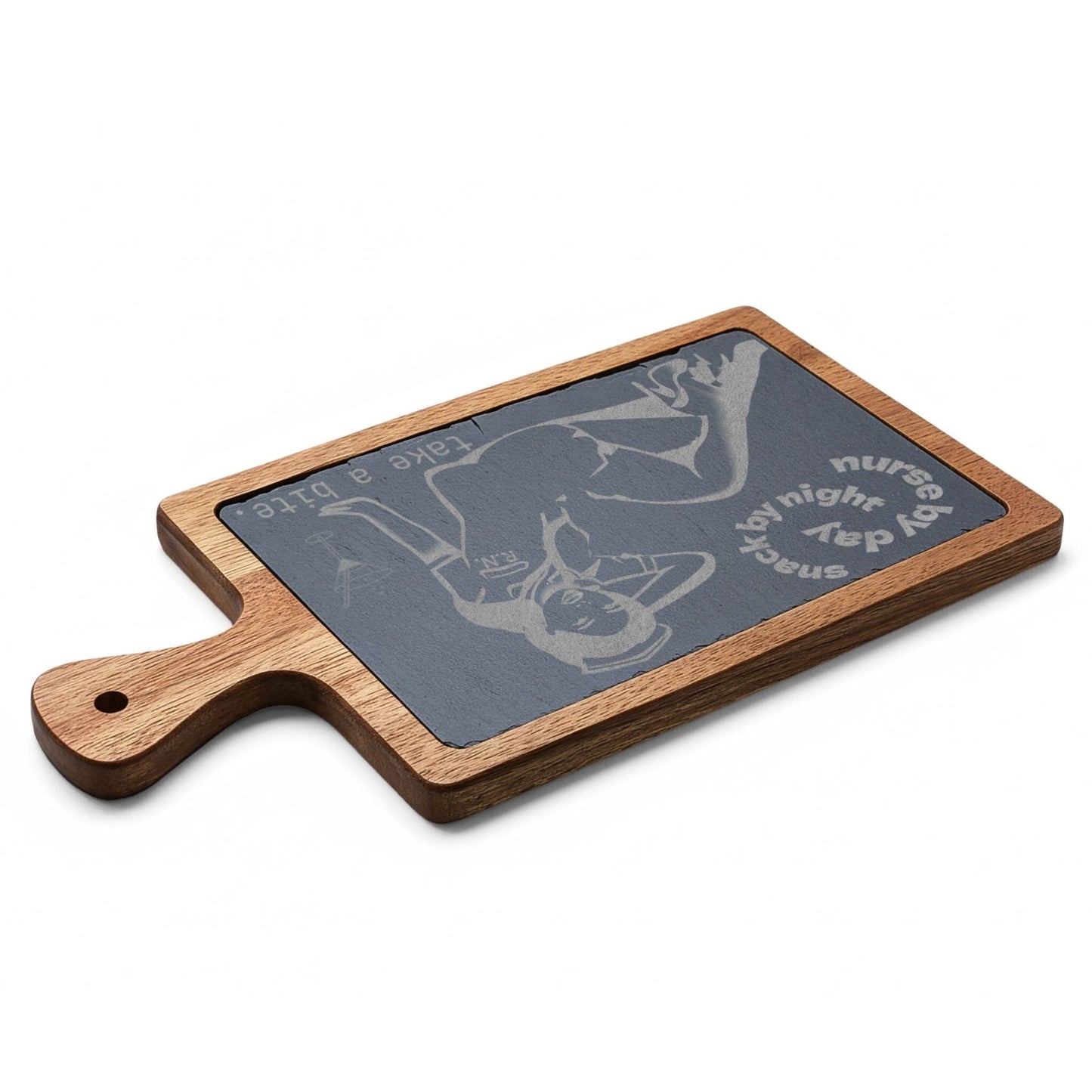 Engraved Charcuterie Board — Pinup R.N.- Nurse by Day, Snack by Night