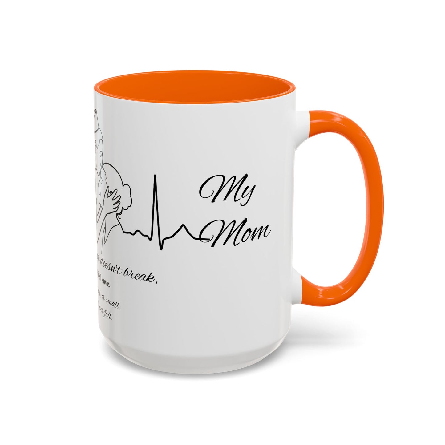 Mothers Day Mug Accent Coffee Mug (11, 15oz) The Heart Behind My Scrubs