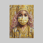 Nurse Guardian Hardcover Journal — Golden Healer Art with Mask