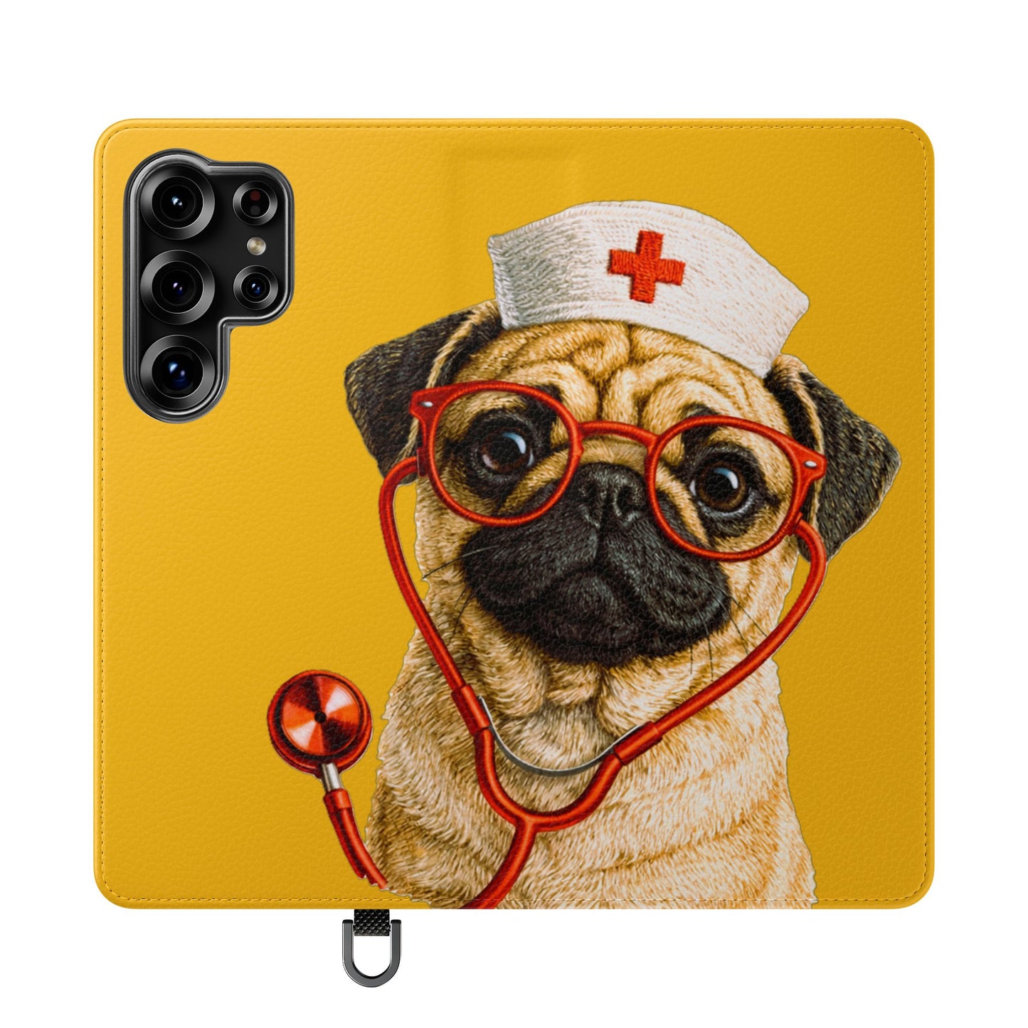 Pug Nurse Flip Phone Case – Cute Medical Phone Cover