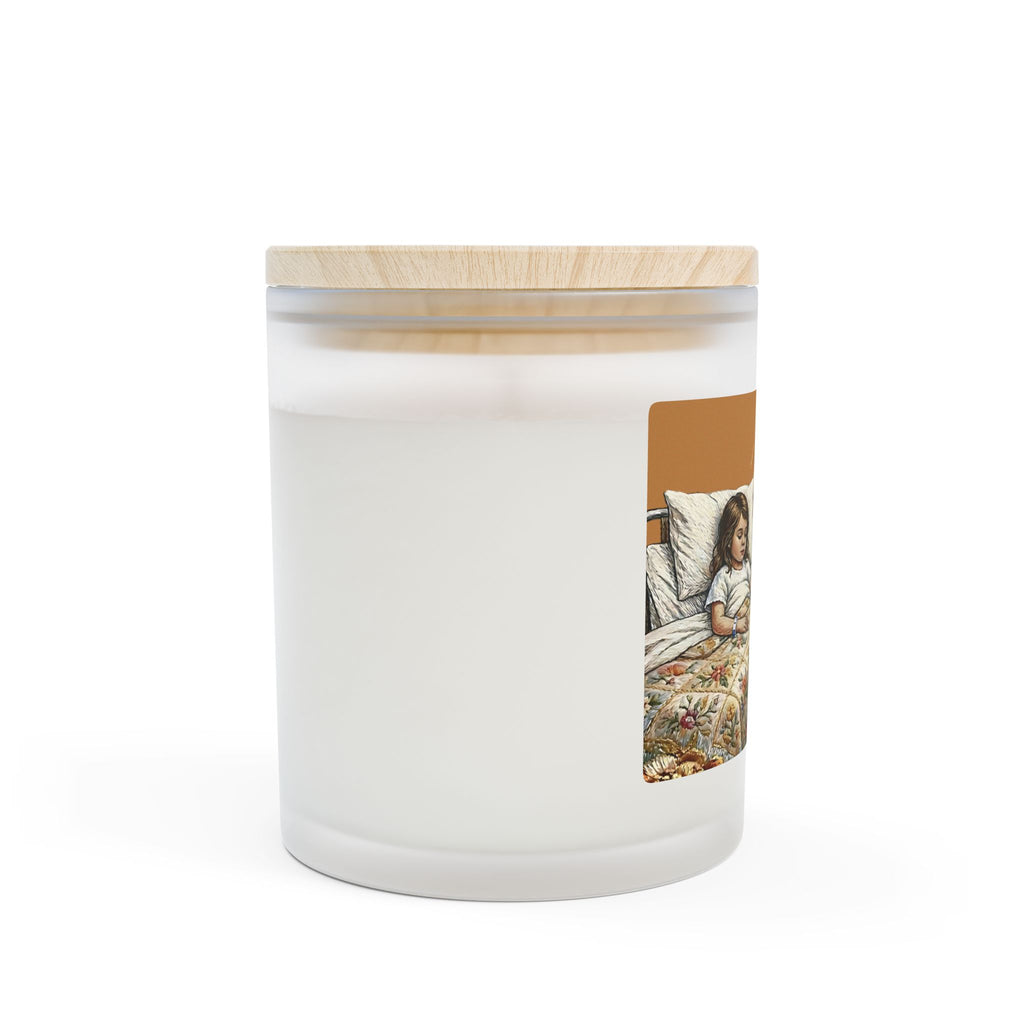 Guardian Nurse Angel Prayer Candle — Frosted Glass 11oz