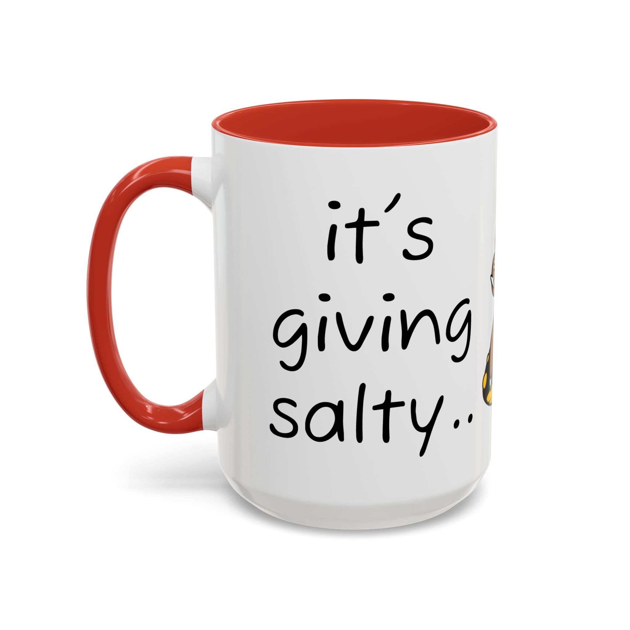 Nurse Sloth Coffee Mug — "it's giving Salty... Like Saline" Accent Mug
