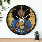RN Coffee Nurse Wall Clock — Black Nurse Gift for Registered Nurses