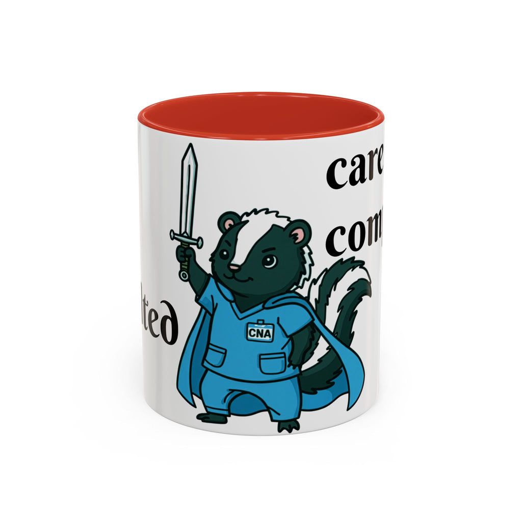 CNA Skunk Warrior Accent Coffee Mug — "Funk defeated,Care Completed"