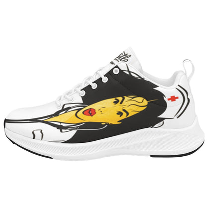 Comic Strip Nurse Custom Sneakers – Bold Portrait Edition