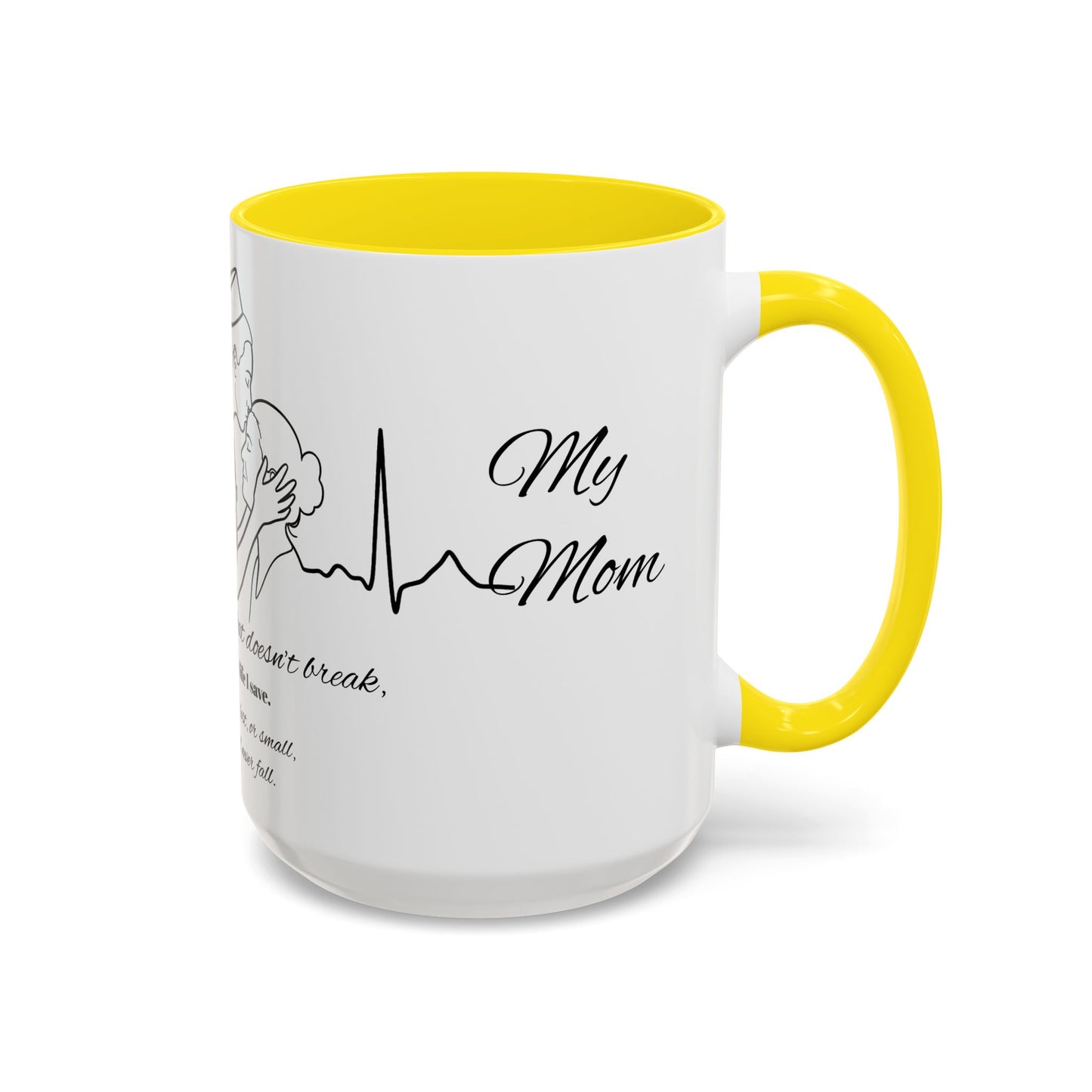 Mothers Day Mug Accent Coffee Mug (11, 15oz) The Heart Behind My Scrubs