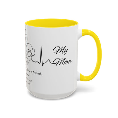 Mothers Day Mug Accent Coffee Mug (11, 15oz) The Heart Behind My Scrubs