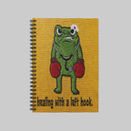 Nurse Frog Spiral Notebook — "Healing With a Left Hook" Ruled Journal