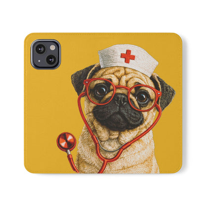 Pug Nurse Flip Phone Case – Cute Medical Phone Cover