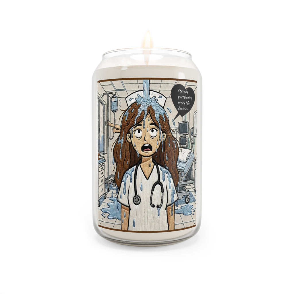 Nurse Life Soy Candle — Questioning Everything: Code Flood Candle (13.75oz)
