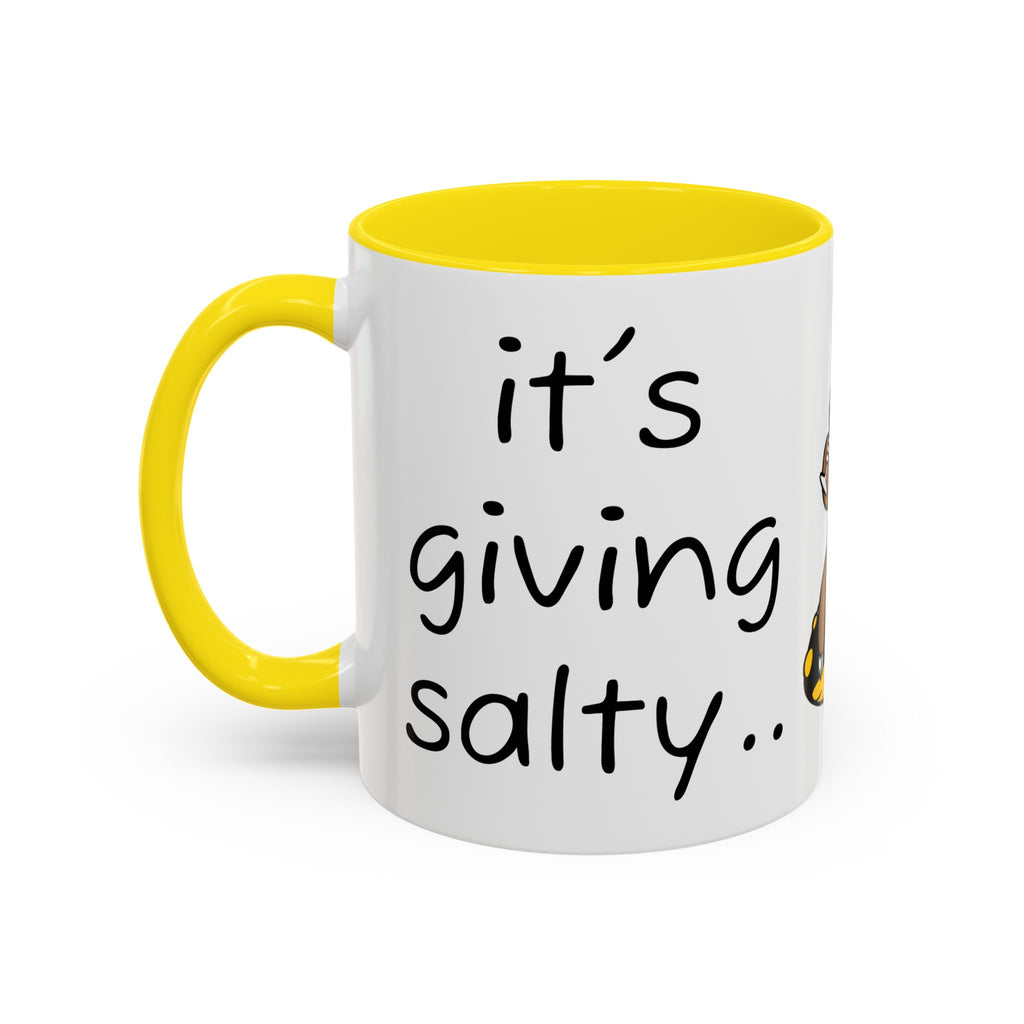 Nurse Sloth Coffee Mug — "it's giving Salty... Like Saline" Accent Mug