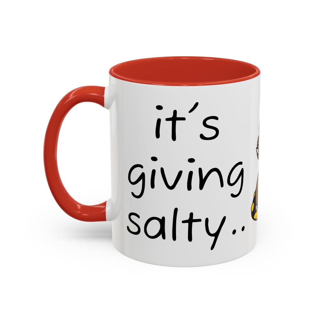 Nurse Sloth Coffee Mug — "it's giving Salty... Like Saline" Accent Mug
