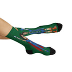 Superhero Nurse Sublimation Socks — Cute Medical Staff Gift