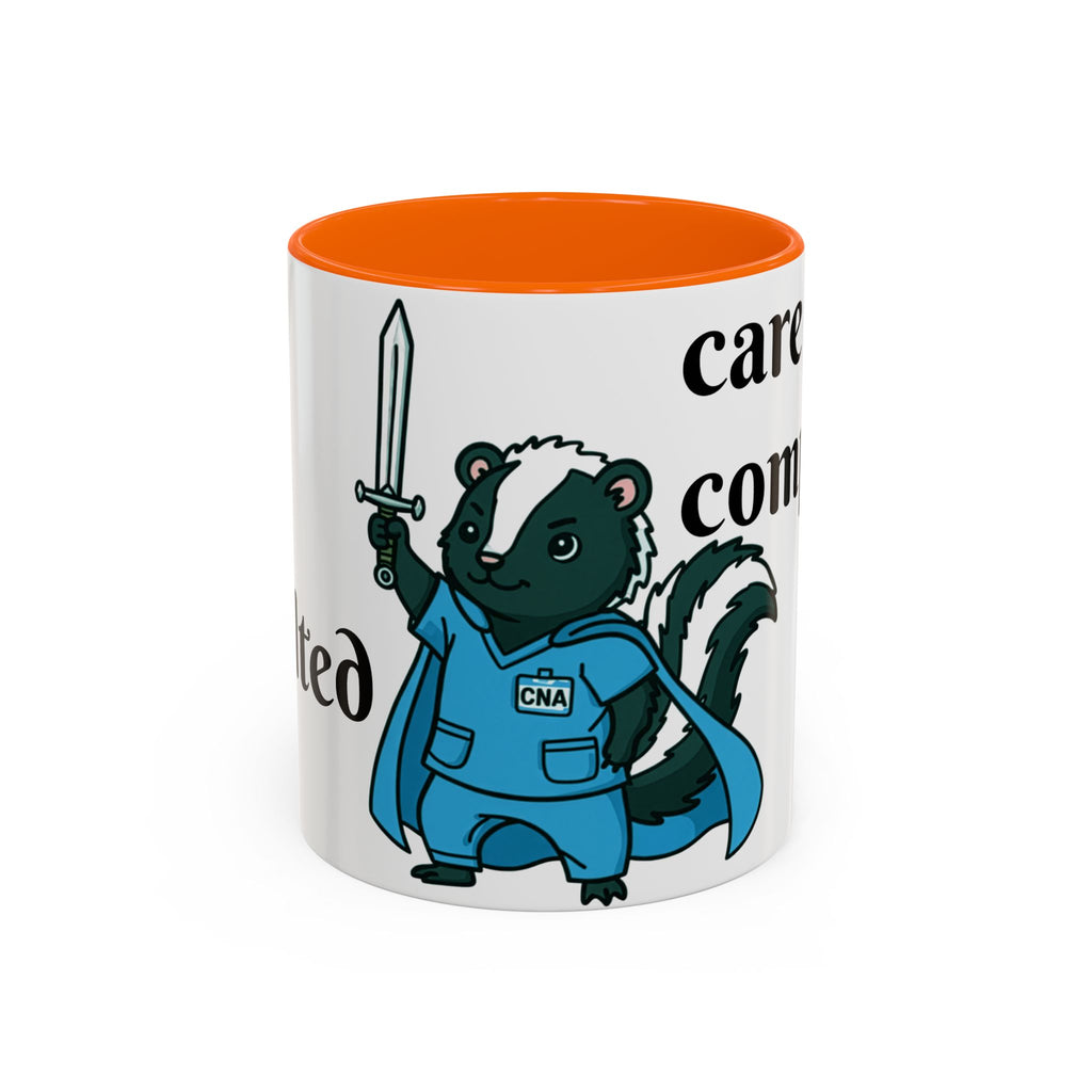 CNA Skunk Warrior Accent Coffee Mug — "Funk defeated,Care Completed"