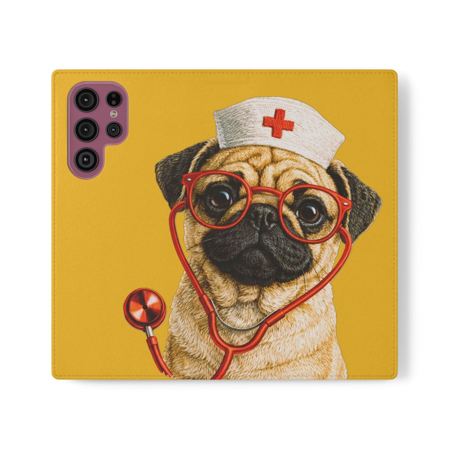 Pug Nurse Flip Phone Case – Cute Medical Phone Cover