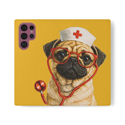 Pug Nurse Flip Phone Case – Cute Medical Phone Cover