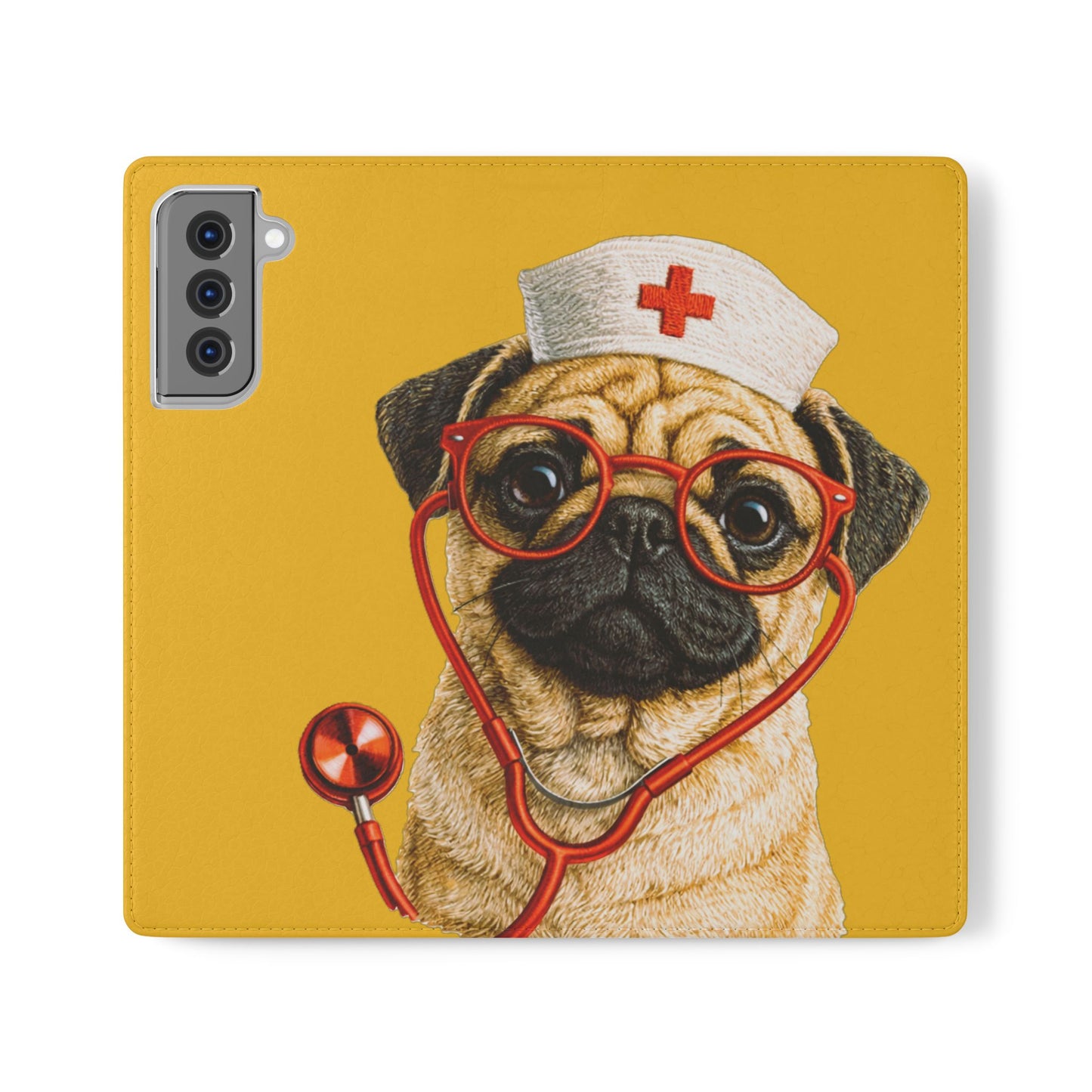 Pug Nurse Flip Phone Case – Cute Medical Phone Cover