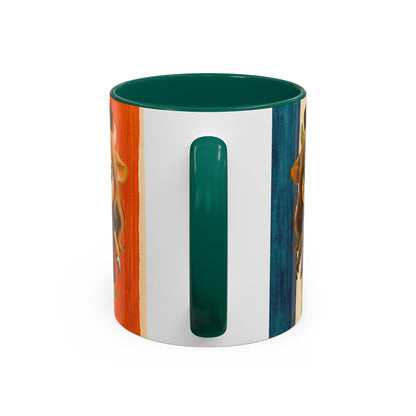 Cute Nurse Calf Coffee Mug – Colorful Striped 11oz/15oz Gift for Nurses & Vet Techs