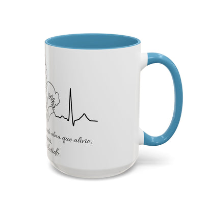 Nurse & Mom Tribute Coffee Mug – "Va conmigo, mamá, en mi corazón tu latido"