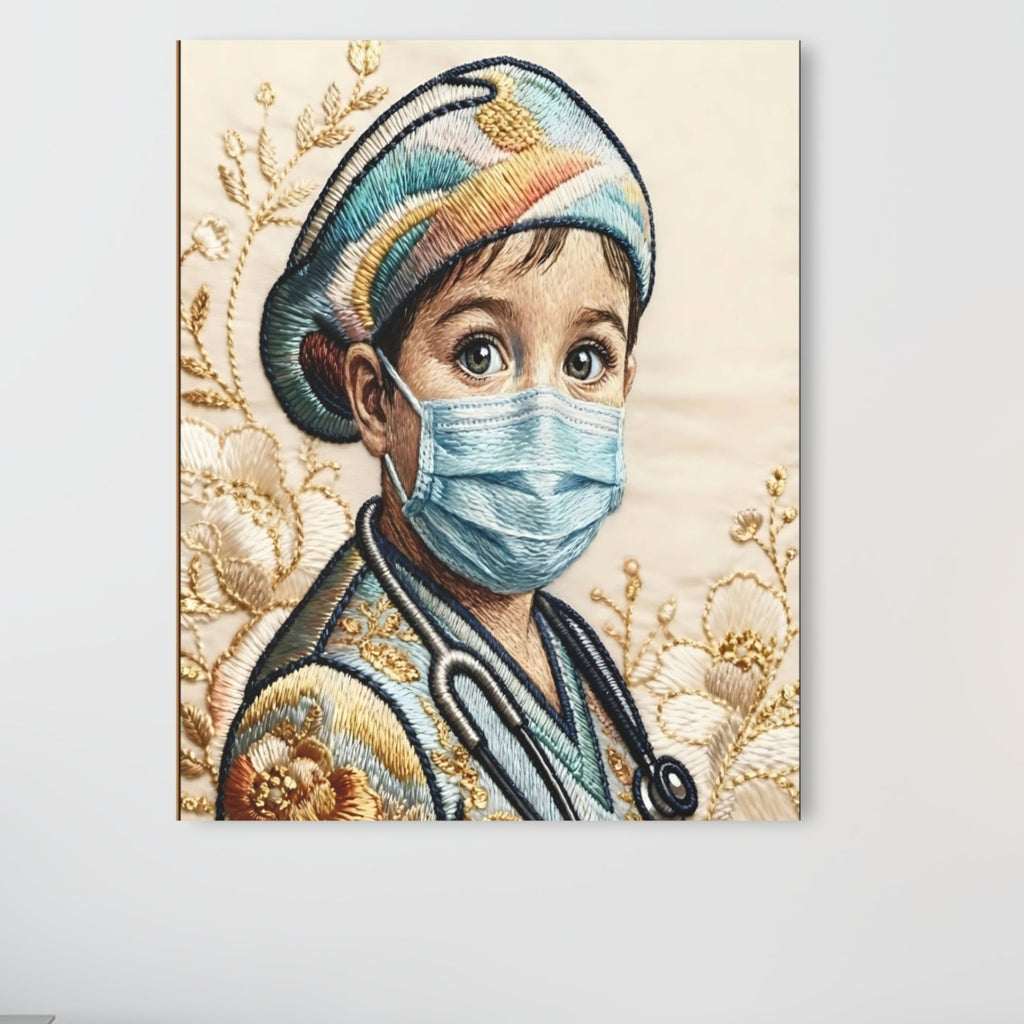 In my daddy's shoes Acrylic Print — Future Medical Hero Wall Art (French Cleat Hanging)