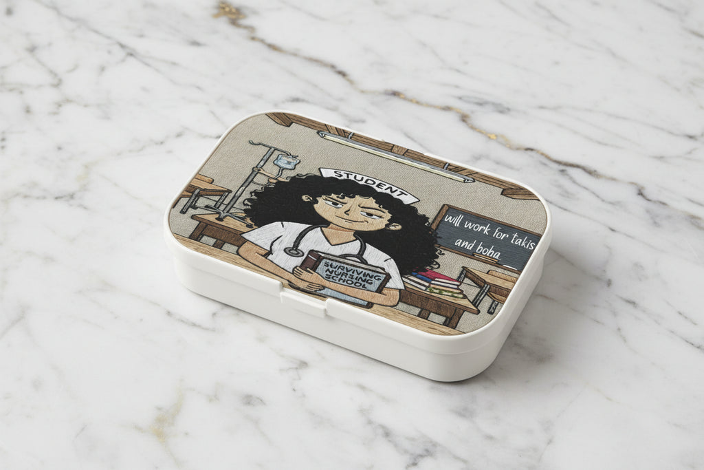 Will Work for Takis & Boba” Student Nurse Bento Box