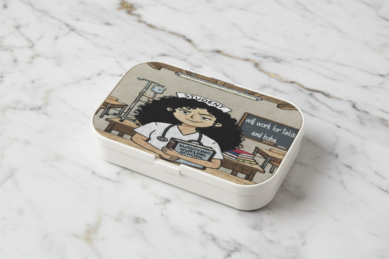 Will Work for Takis & Boba” Student Nurse Bento Box