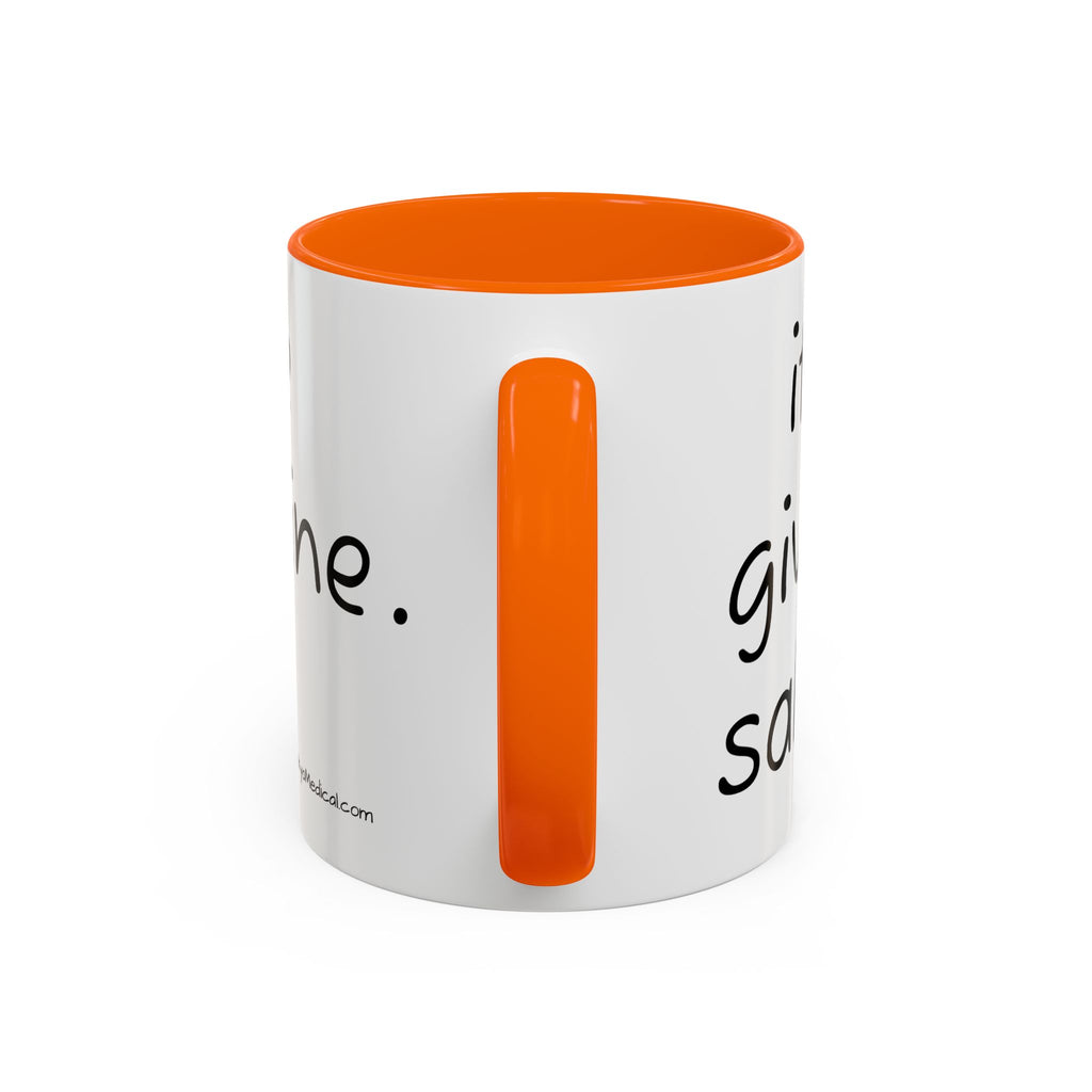 Nurse Sloth Coffee Mug — "it's giving Salty... Like Saline" Accent Mug