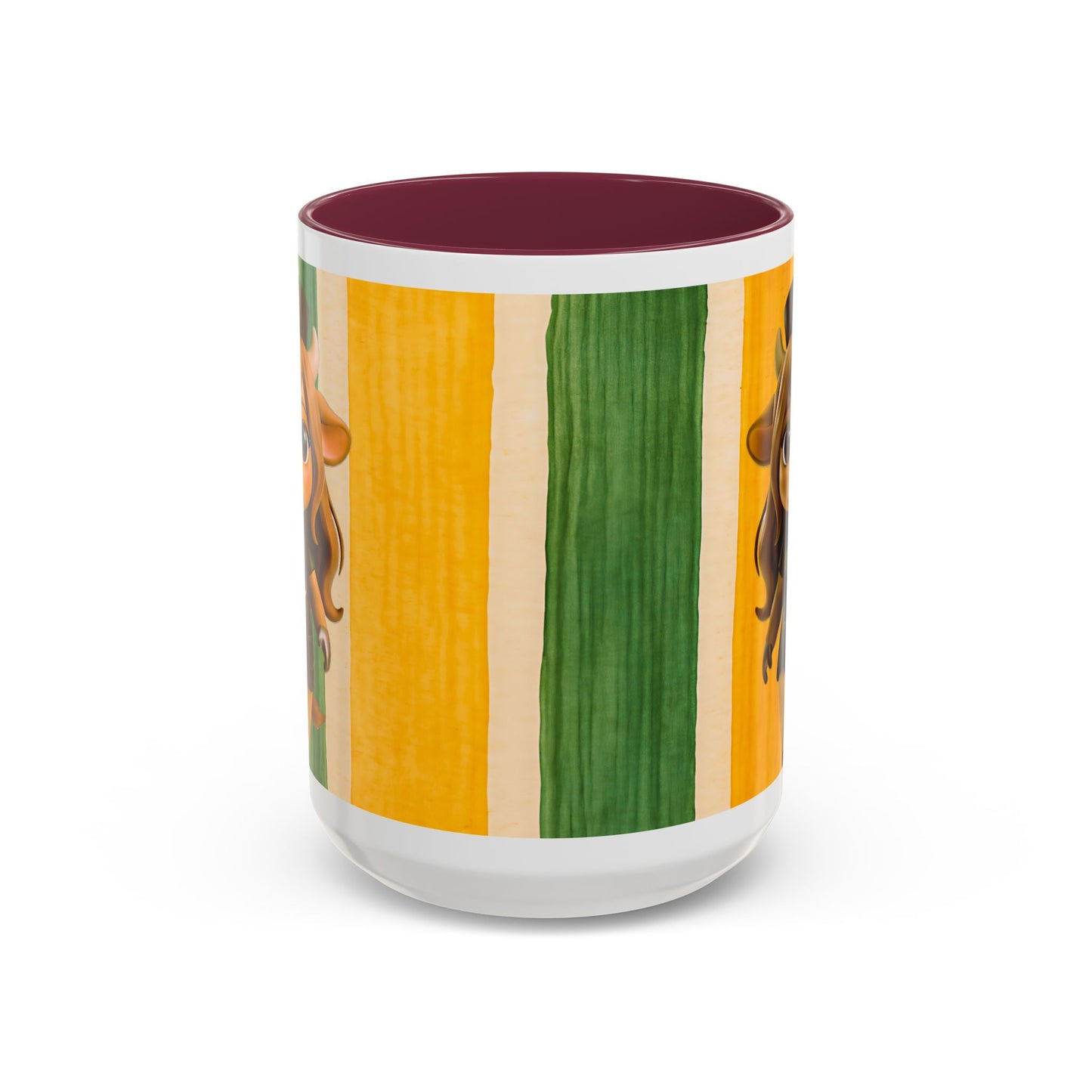 Cute Nurse Calf Coffee Mug – Colorful Striped 11oz/15oz Gift for Nurses & Vet Techs