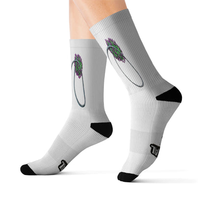 Lassoing Germs Funny Scrubs Crew Socks