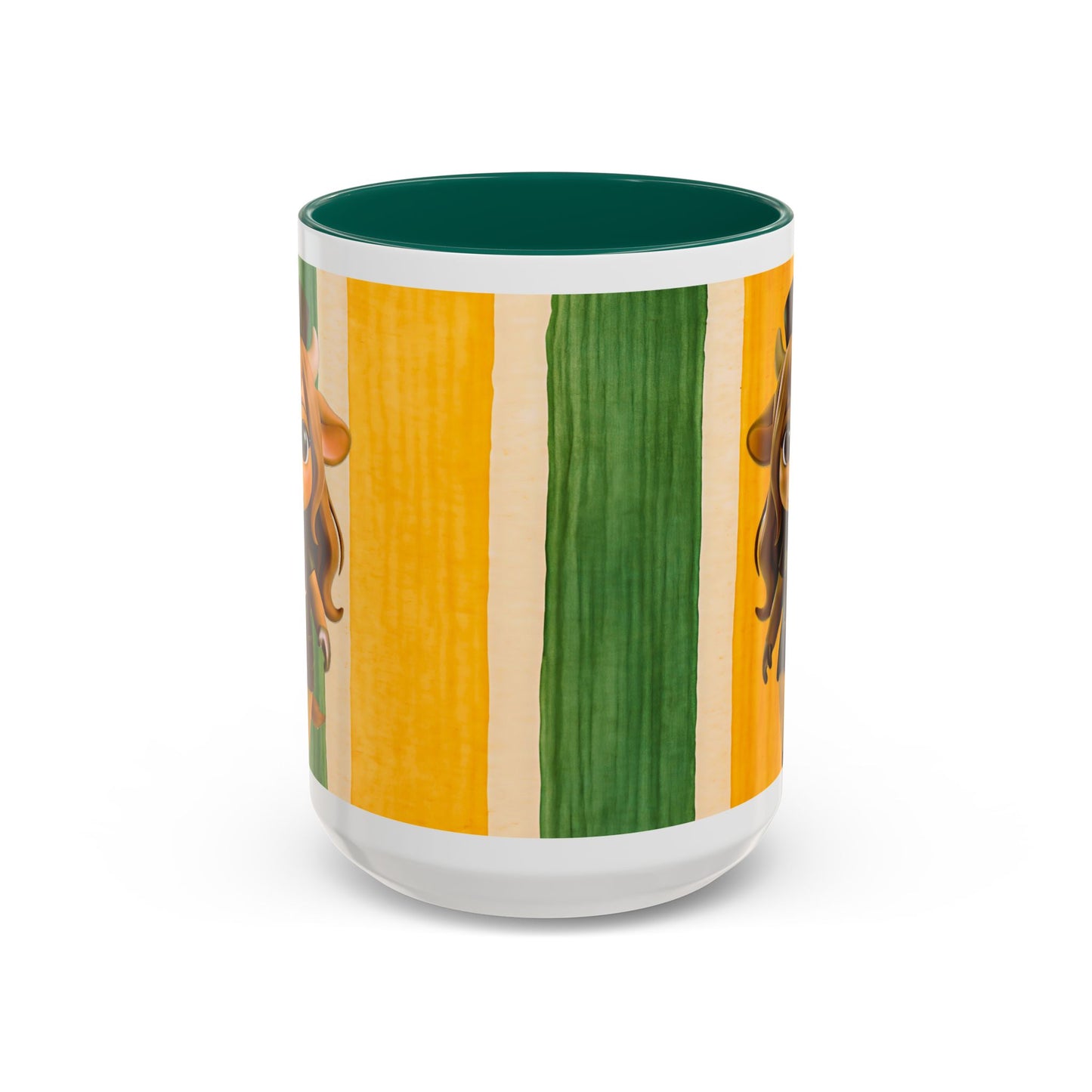 Cute Nurse Calf Coffee Mug – Colorful Striped 11oz/15oz Gift for Nurses & Vet Techs